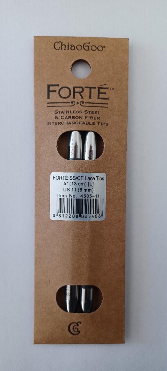 ChiaoGoo Forte 5" Stainless Steel & Carbon Fiber Interchangeable Knitting Needle